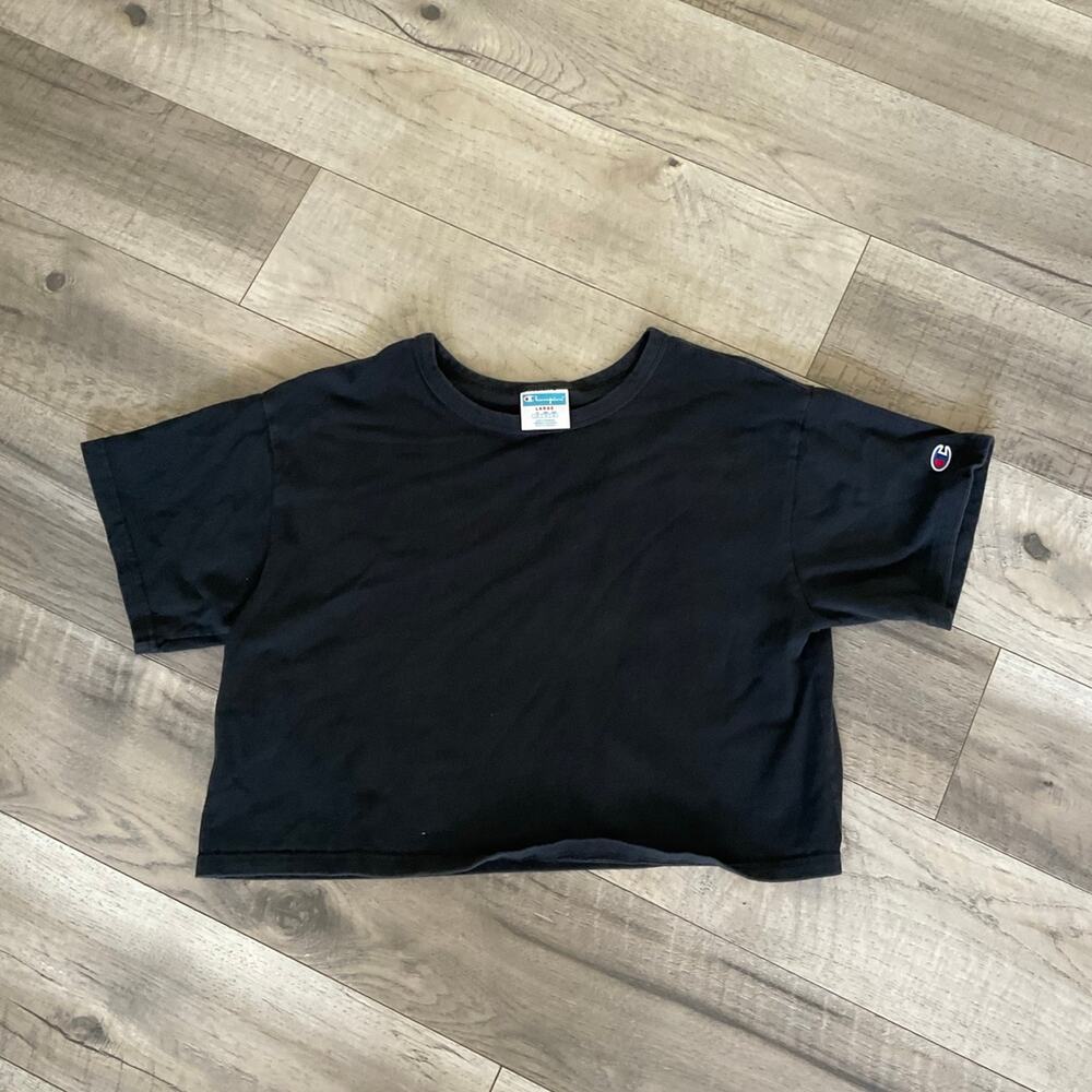 crop top vintage champion heavyweight size large‎